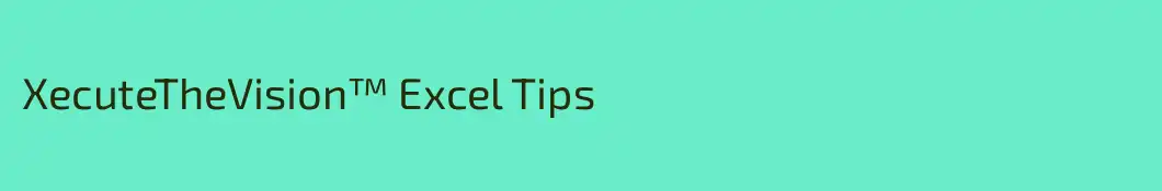XecuteTheVision™ Excel Tips